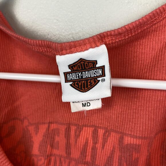 Harley-Davidson Shirt Womens Medium Red Tank Top Denney’s Branson MO Graphic - Picture 2 of 9